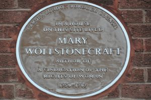 Mary Wollstonecraft, la primera filósofa feminista de la historia Placa en recuerdo de Mary Wollstonecraft en la que fue su última residencia en Inglaterra, donde murió.
