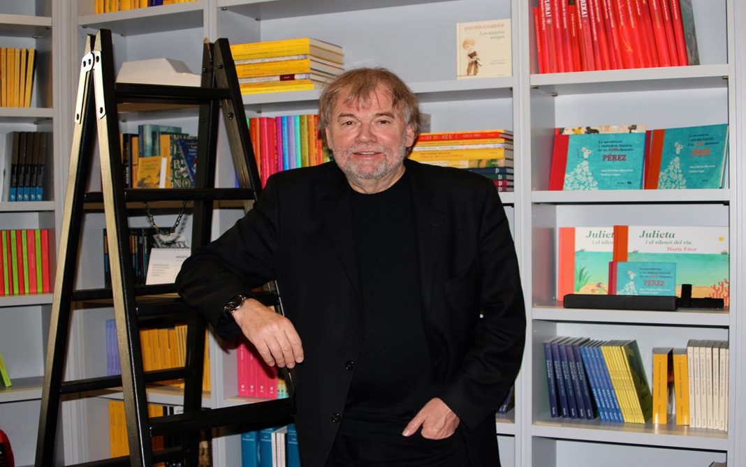 Jostein Gaarder en la sede de la editorial Siruela, donde ha publicado toda su obra. Foto: Deyanira López.