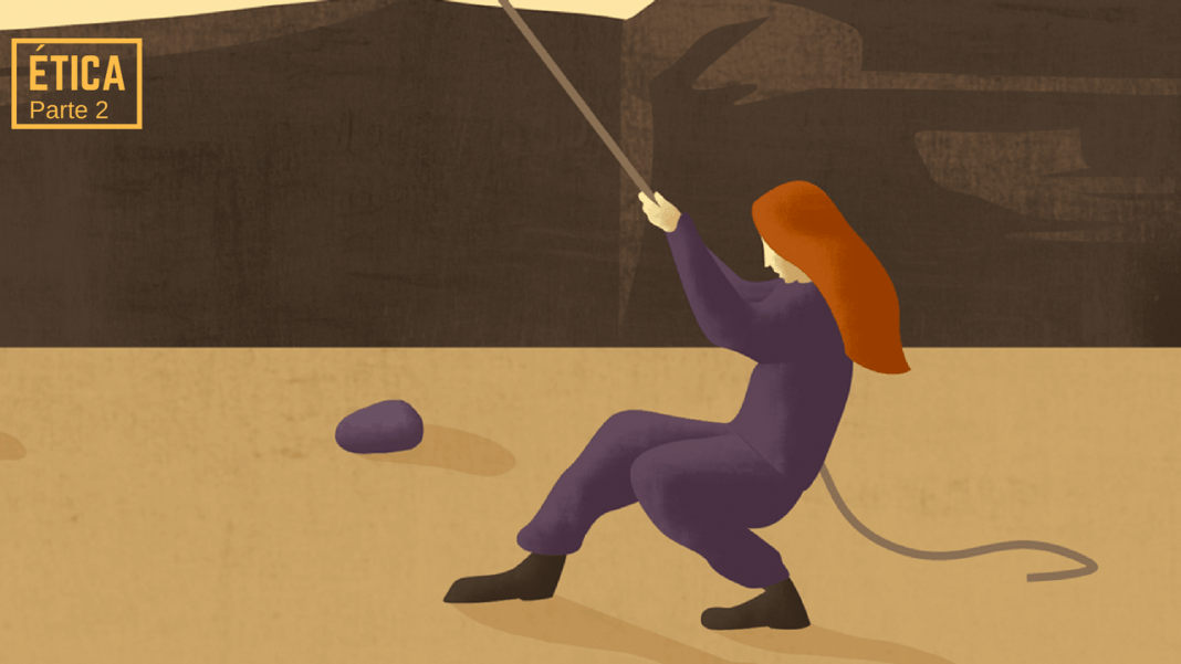 Parte2 Los estoicos defienden que, para vivir virtuosamente, los seres humanos han de mantenerse unidos a su racionalidad y alejarse de las pasiones y las emociones. Ilustración: ©Ana Yael.