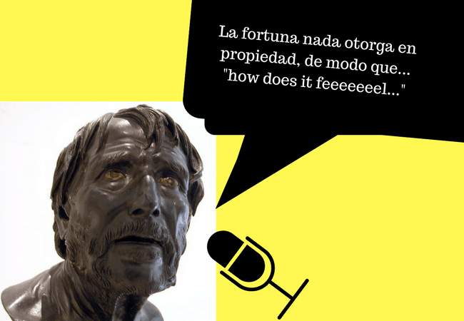 SenecasDylan Ilustración a partir del busto de Séneca que se encuentra en el Museo Arqueológico Nacional de Nápoles, Italia. Obra de Massimo Finizio. Bajo licencia Creative Commons Attribution-Share Alike 2.0 Italy license.
