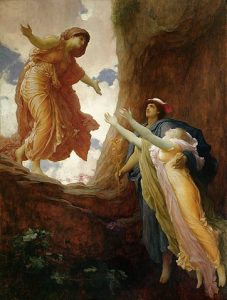 Los filósofos también escriben poemas "El regreso de Perséfone", de Frederic Leighton. La obra está en el Leeds Museums and Galleries del Reino Unido. La imagen, distribuida por Wikimedia Commons, es de dominio público.
