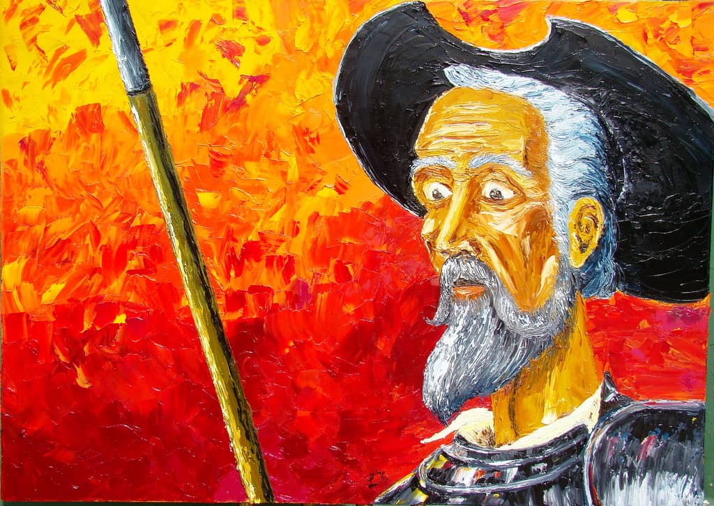 Don Quijote de La Mancha. Ilustración de Iván Erre Jota bajo licencia CC BY-SA 2.0. Flickr.
