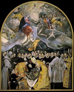 "El entierro del conde de Orgaz" fue pintado por El Greco como encargo para la iglesia de Santo Tomé, de Toledo (España).
