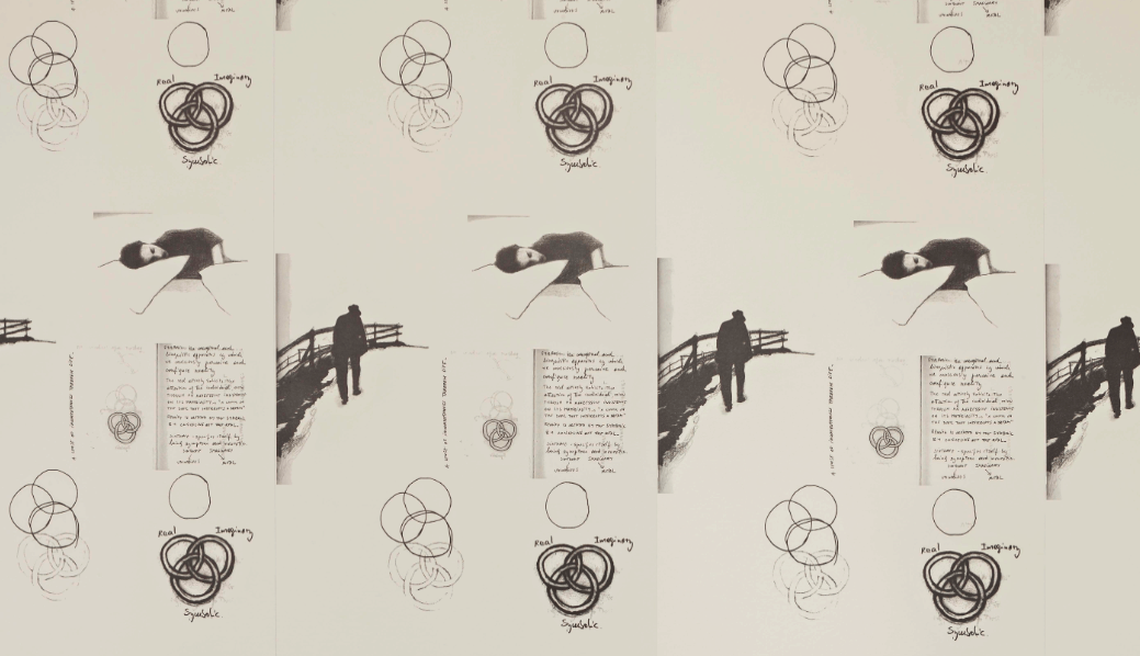 Jacques Lacan Wallpaper, 2013. Colección particular. El siquiatra y sicoanalista francés Jacques Lacan es uno de los autores que