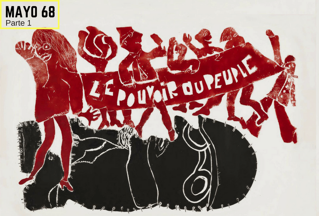 Parte1 Los protestas de Mayo del 68 eran abstractas y muy ambiciosas: los enemigos eran la sociedad de consumo, la acumulación, la burocracia, los medios de comunicación, el aburrimiento, las convenciones… ¿Qué partido era capaz de hacerse cargo de esas reivindicaciones? Tras un destello en el que algo de aquello pareció atisbarse, lo imposible siguió siendo imposible.