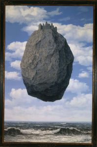 René Magritte. "The Castle of the Pyrenees" (1959). Óleo sobre lienzo. Museo de Israel de Jerusalén. © René Magritte. VEGAP, Madrid, 2018.