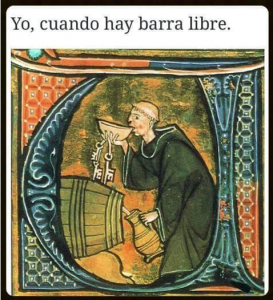 ¿Qué relación hay entre el arte medieval e internet? Uno de los miles de "memes" que circulan por internet y WhatsApp.