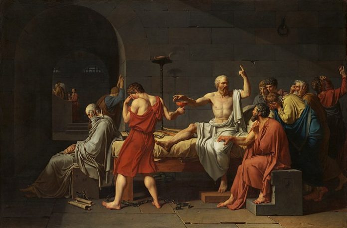 «La muerte de Sócrates», de Jacques-Louis David (1787), Museo de Arte Metropolitano de Nueva York / Dominio público. «La muerte de Sócrates», de Jacques-Louis David (1787), Museo de Arte Metropolitano de Nueva York / Dominio público.