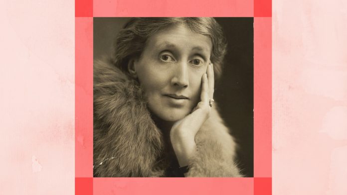 Virginia Woolf-diseño hecho a partir de una foto de dominio público Virginia Woolf en una imagen de 1927. En 1912 se casó con el escritor y economista Leonard Woolf y cambió su apellido, Stephen, por el de su marido.