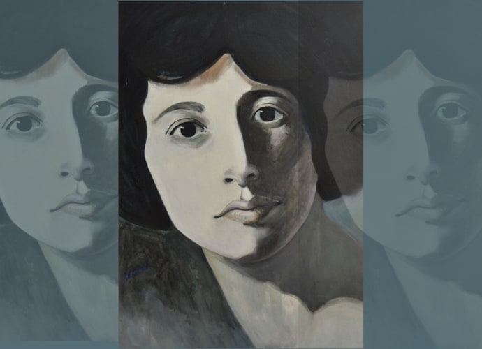 Philippe Jamin firma el retrato de Simone Weil que se encuentra en la portada del libro 