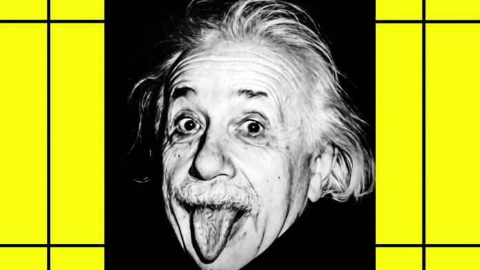 Einstein. Diseño hecho a partir de foto de dominio público de www.publicdomainpictures.net