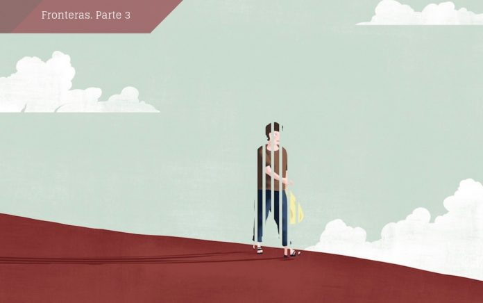 Dosier Fronteras-Parte 3 «Desde que los primeros seres humanos aparecieron sobre la Tierra, la vida se les presentó como un viaje en busca de su supervivencia», escribe Virginia Moratiel. © Ana Yael