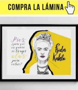 Lámina Frida Kahlo de Filosofers. Puedes comprarla haciendo clic aquí.