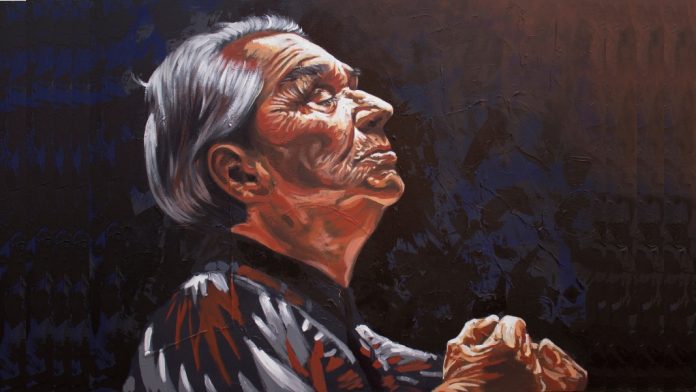 Chavela Vargas La cantante Chavela Vargas nació en Costa Rica el 17 de abril de 1919 y murió en México el 5 de agosto de 2012. Imagen: Flickr (Ariel Quiroz. Acrílico sobre lienzo 102x76 cm. Attribution 2.0 Generic CC BY 2.0).