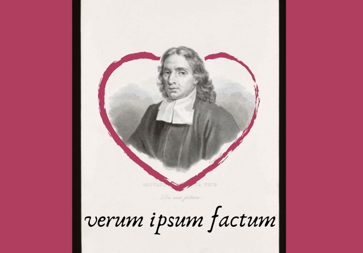 Frente a la razón, Vico situó el poder y la verdad de los hechos: Verum ipsum factum se convirtió en su lema. En la colección de la Biblioteca municipal de Trento. Archivo bajo licencia CC.