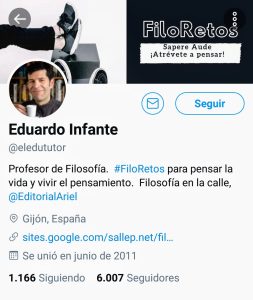 Eduardo Infante: «A la filosofía divulgativa no se la valora» Filosofía & co. - Screenshot 20191014 1618322