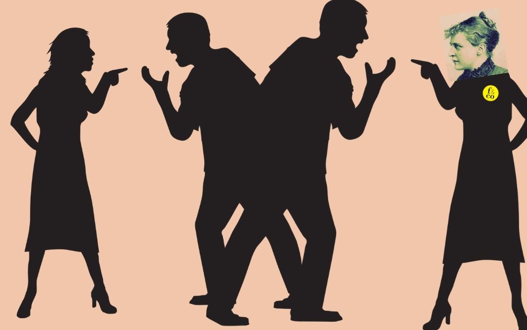 Hombre, mujeres y Von Druskowitz. Montaje a partir de una imagen de José R. Cabello en Pixabay «En todos los campos, y no solo en ámbitos aislados, debe abrirse camino la fuerza de las mujeres. (...) Todas las asambleas y representaciones de cada ciudad y región han de tener su correspondiente cuota de mujeres». ¿Conclusiones de la última asamblea feminista? No, el feminismo de Helene von Druskowitz que vivió en la segunda mitad del XIX y principios del XX. La editorial Taugenit rescata su pensamiento.