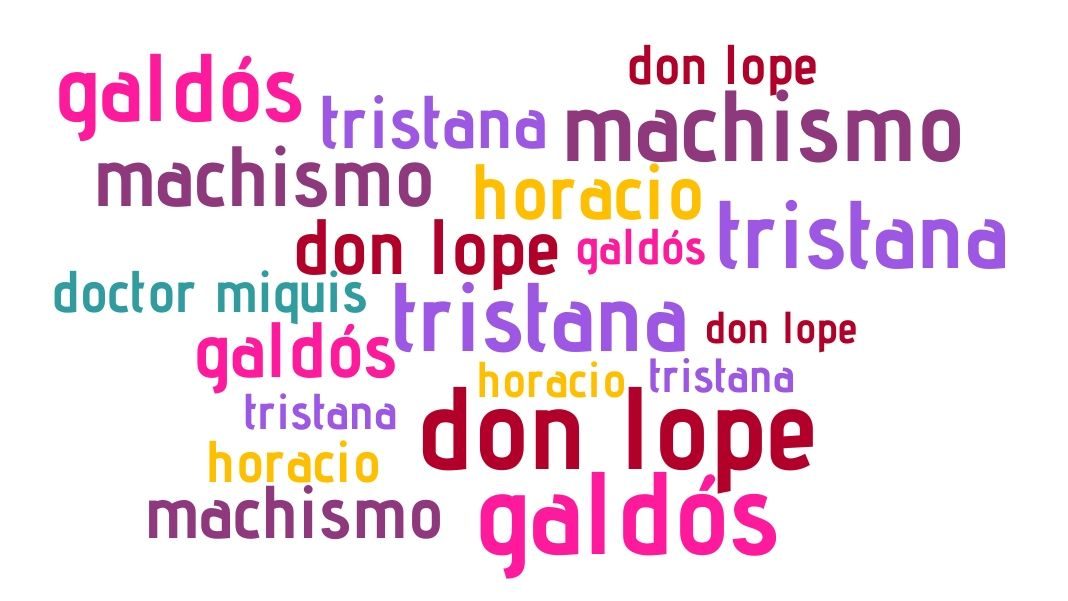 Tristana Galdós publica en 1892 «Tristana», una novela hasta cierto punto atípica porque plantea de forma explícita no ya la situación social de la mujer, sino su emancipación, su independencia del hombre. Sus personajes —Tristana, don Lope, Horacio, el doctor Muquis...— retratan la sociedad y el machismo de la época.