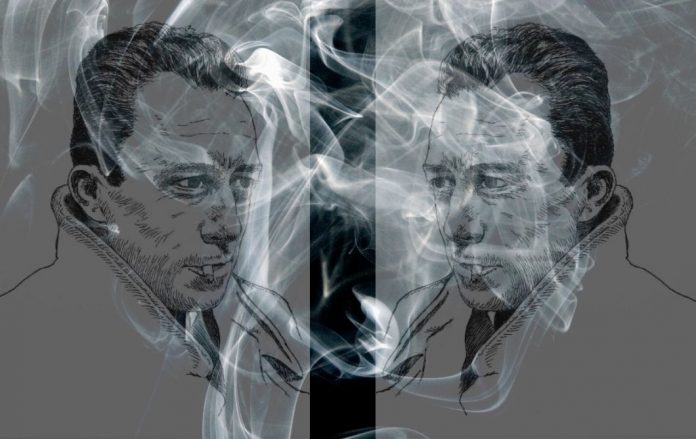 Camus por Filosofers La ilustración de Albert Camus forma parte de la agenda Filosofers 2020. Imagen por cortesía de Nerea Blanco.