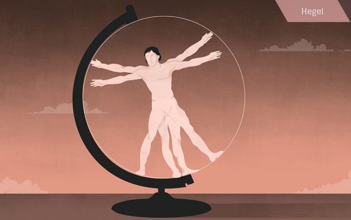 Dosier Hegel La filosofía de Hegel recibe el nombre de «idealismo absoluto», una reflexión sobre la realidad globalmente considerada, a la que da el nombre de absoluto, entendida como idea, naturaleza y espíritu, que se desarrolla en el tiempo en un proceso que denomina «dialéctico». La dialéctica describe tanto el modo de pensar como el de ser, porque, para Hegel, no existe el ser por un lado y el pensar por otro: concepto y realidad son lo mismo. © Ana Yael