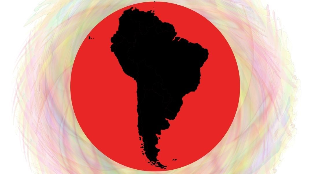 Nuevas torsiones en América Latina «El libro 'Política de los cuerpos', de Laura Quintana, se expone a la contingencia de América Latina y, al hacerlo, abre nuevas posibilidades para el quehacer filosófico latinoamericano», dice el filósofo Jaime Santamaría. Diseño hecho a partir de dos ilustraciones de Pixabay: espiral de Vicki Nunn y mapa de Clker-Free-Vector-Images.