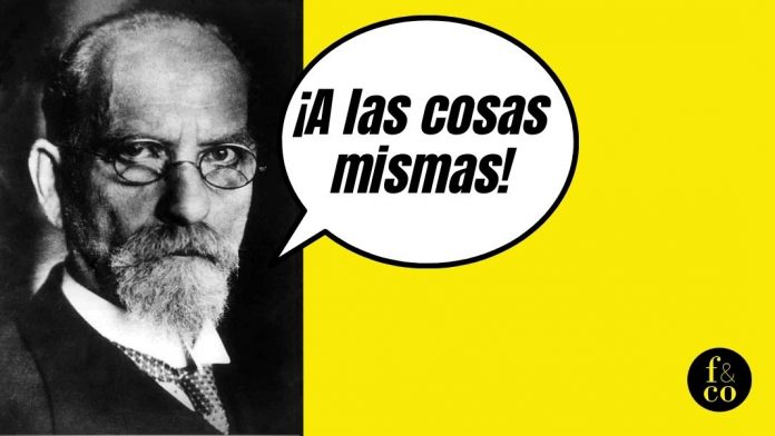 Husserl y el nuevo proyecto filosófico (1) El proyecto de Husserl de volver a las cosas mismas supuso un cambio en lo que sería la filosofía del siglo XX. Montaje realizado a partir de la imagen con licencia CC 1.