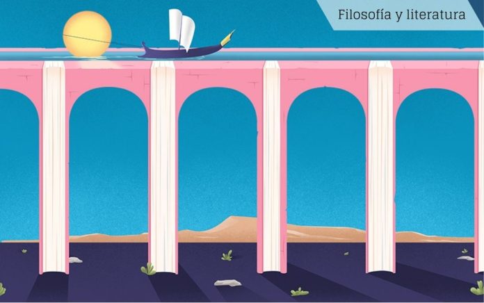 Dosier Filosofía y literatura A veces, la línea que separa filosofía y literatura es borrosa y permeable, como señala Ignacio Gómez de Liaño en su libro «Filosofía y ficción» al poner sobre la mesa una pregunta: «¿Es 'La República' de Platón una obra de ficción o de filosofía?». Comencemos por aceptar que no sólo esta puede abrazar elementos imaginativos en el desarrollo de sus ideas; también el artificio literario puede englobar asuntos que tienen que ver con aquella. © Ana Yael