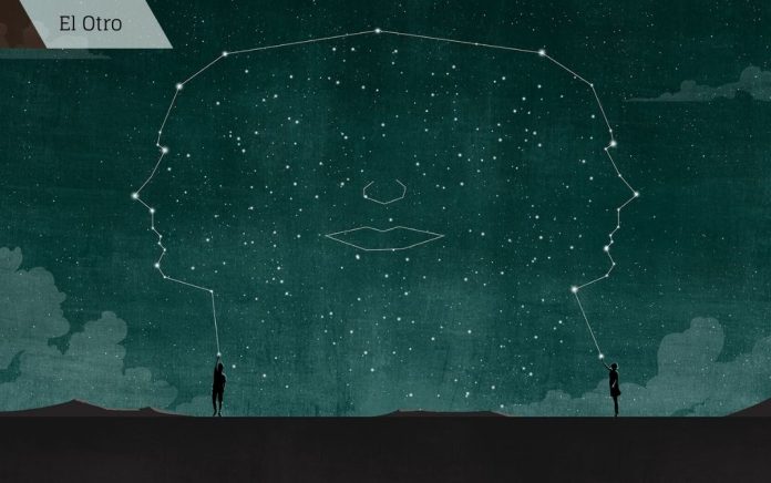 Dosier El Otro Somos 'con' el otro. Nuestros átomos, la materia que configura nuestro cuerpo, el de los demás y el universo entero es la expansión material de las antiguas estrellas que han dado paso a la vida. La muerte de esos astros fue el inicio de la vida del cosmos. La vida del cosmos y cada una de esas vidas individuales son —como escribió Sagan— «remanentes de una inmensa explosión, el Big Bang» © Ana Yael