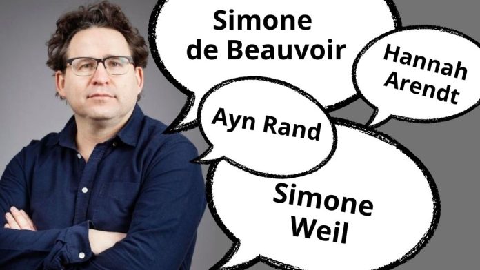 El fuego de la libertad Wolfram Eilenberger, periodista y filósofo alemán, publica El fuego de la libertad, su última novela biográfica sobre las figuras de Simone de Beauvoir, Hannah Arendt, Simone Weil y Ayn Rand. Montaje a partir de la imagen de Kleinkleckersdorf, CC BY-SA 3.0 DE en Wikimedia Commons.