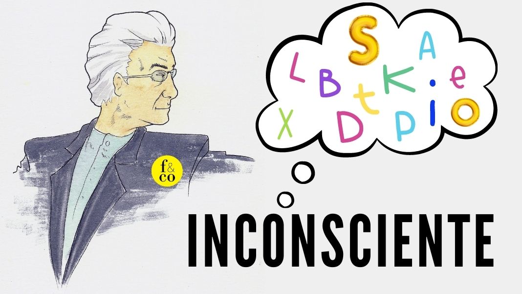 Lacan y el inconsciente Jacques Lacan se dedicó a la teoría y praxis del psicoanálisis en la Francia del siglo pasado. Uno de sus planteamientos más rompedores respecto a la herencia de Freud fue su tesis de que el inconsciente se estructura como un lenguaje. Montaje a partir de una imagen con licencia Wikimedia Commons (CC BY-SA 3.0).