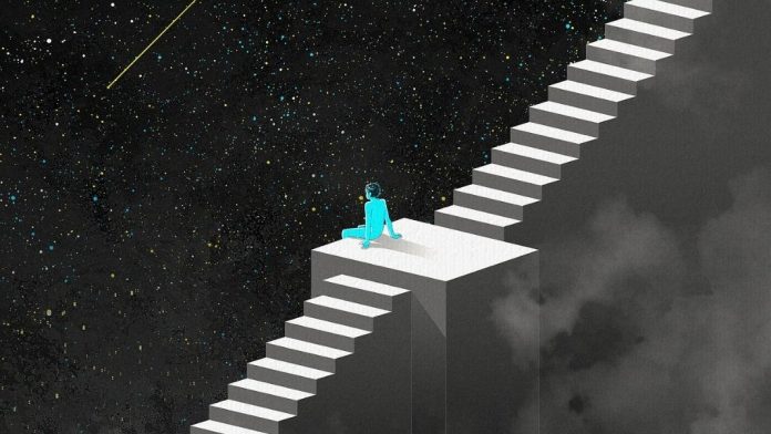 Escalera a la felicidad Magdalena Reyes publica Así está bien, una guía filosófica para llegar desde la sociedad de consumo y la incertidumbre hasta una felicidad con plenitud. Imagen de 愚木混株 Cdd20 en Pixabay.