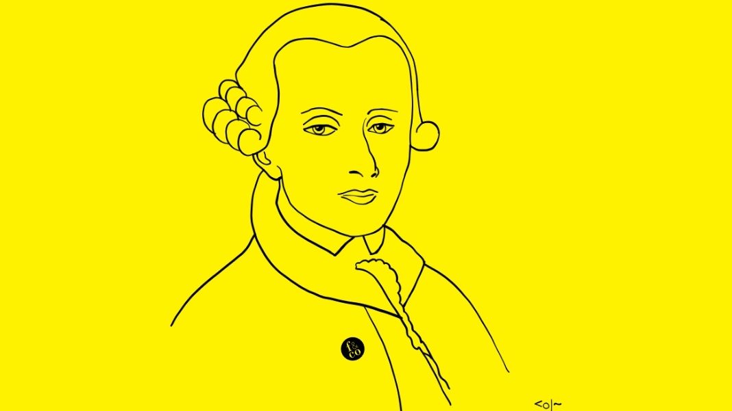 Kant Kant: un viaje a lo trascendental. Kant es un hito de la filosofía occidental. Su filosofía supone el culmen de toda la reflexión anterior y el inicio de toda la filosofía posterior. Ilustración de Wikimedia Commons (user: Crovonrosso; CC BY-SA 4.0)