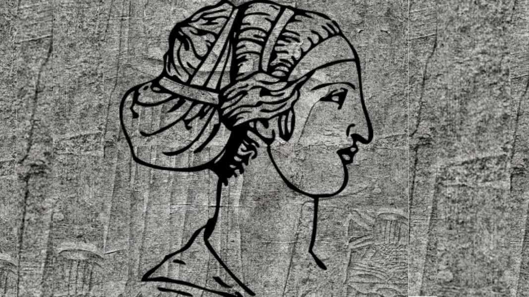 Antigua Grecia En el «Teeteto», Platón cuenta la historia de una joven tracia con respecto al filósofo Tales de Mileto. Una historia que, más de dos mil años después, nos puede servir para pensar desde qué lugar las metáforas en femenino cuestionan —o subvierten— a la Filosofía como «episteme». Ilustración de una silueta griega de ArtsyBee, de Pixabay (CC).
