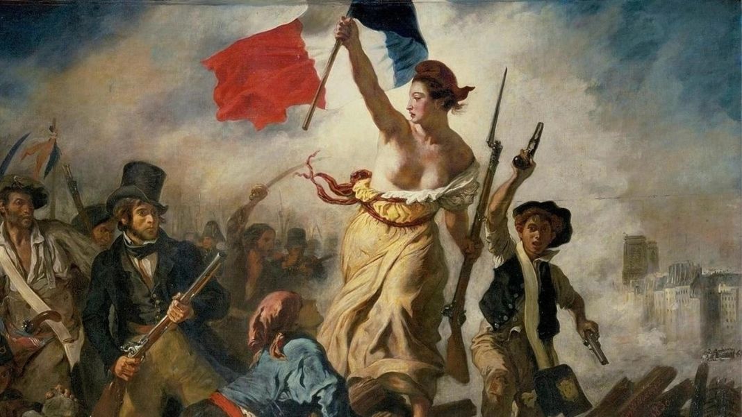 Rousseau fue el filósofo de la libertad, una de las reivindicaciones centrales de la Revolución Francesa. Imagen, «La libertad guiando al pueblo» («La Liberté guidant le peuple»), de Eugène Delacroix, cuadro pintado entre octubre y diciembre de 1830. Actualmente expuesto en el Museo del Louvre de París. Imagen extraída de Wikipedia y de dominio público (CC0 1.0). Rousseau fue el filósofo de la libertad, una de las reivindicaciones centrales de la Revolución Francesa. Imagen, «La libertad guiando al pueblo» («La Liberté guidant le peuple»), de Eugène Delacroix, cuadro pintado entre octubre y diciembre de 1830. Actualmente expuesto en el Museo del Louvre de París. Imagen extraída de Wikipedia y de dominio público (CC0 1.0).