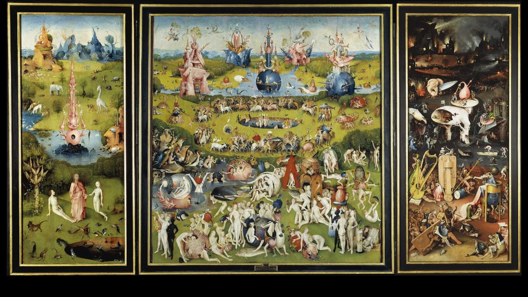 Jardín de las Delicias El jardín de las delicias es uno de los cuadros más emblemáticos de la historia del arte y, sin duda, el más conocido de el Bosco. Pintado entre 1500 y 1505. Actualmente se encuentra en el Museo del Prado. Imagen extraída de Pxhere, de dominio público (CC0 1.0).